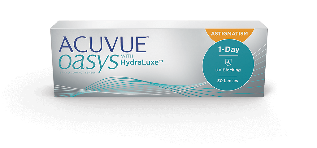 ACUVUE OASYS® 1-DAY avec technologie HydraLuxe™ pour L'ASTIGMATISME